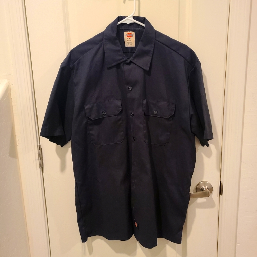 Dickies black button up shirt